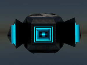 low poly space ship ver 1 3D Model
