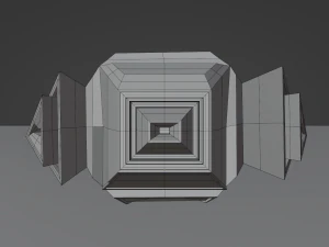 low poly space ship ver 1 3D Model