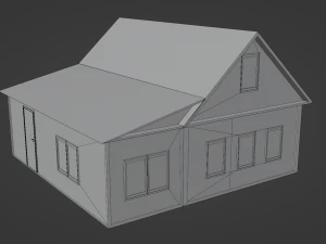 low poly russian house 3D Model