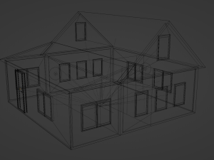 low poly russian house Modelo 3D