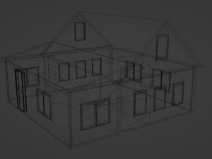 low poly russian house 3D Model