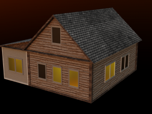 low poly russian house Modelo 3D