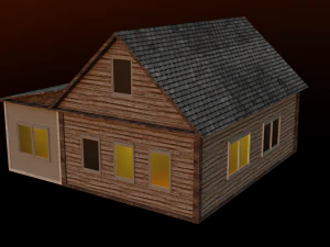 low poly russian house 3D Model