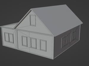 low poly russian house Modelo 3D