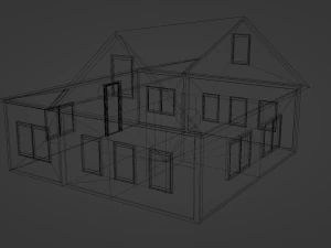 low poly russian house 3D Model