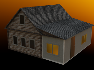 low poly russian house Modelo 3D