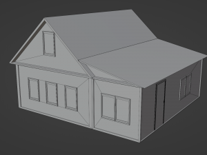 low poly russian house Modelo 3D
