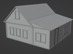 low poly russian house 3D Model