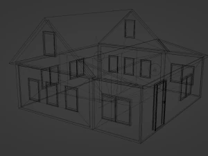 low poly russian house 3D Model