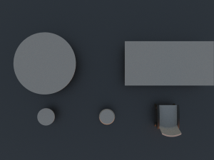 collection of minimalistic low-poly furniture 3D Model