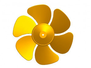 ventilation fan 25cm blade Model 3D