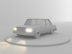 lada low poly the racing car is russian 3D Models