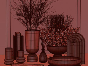 decorative set 001- plants set Modelo 3D