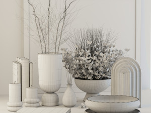 decorative set 001- plants set Modelo 3D