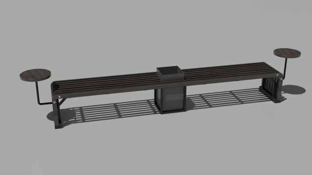 bench 3D Model .c4d .max .obj .3ds .fbx .stl .blend