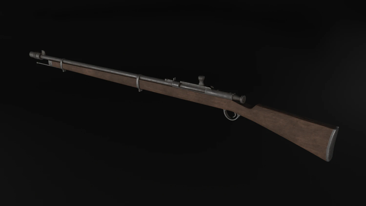 Berdan rifle 3D Model .c4d .max .obj .3ds .fbx .stl .blend 
