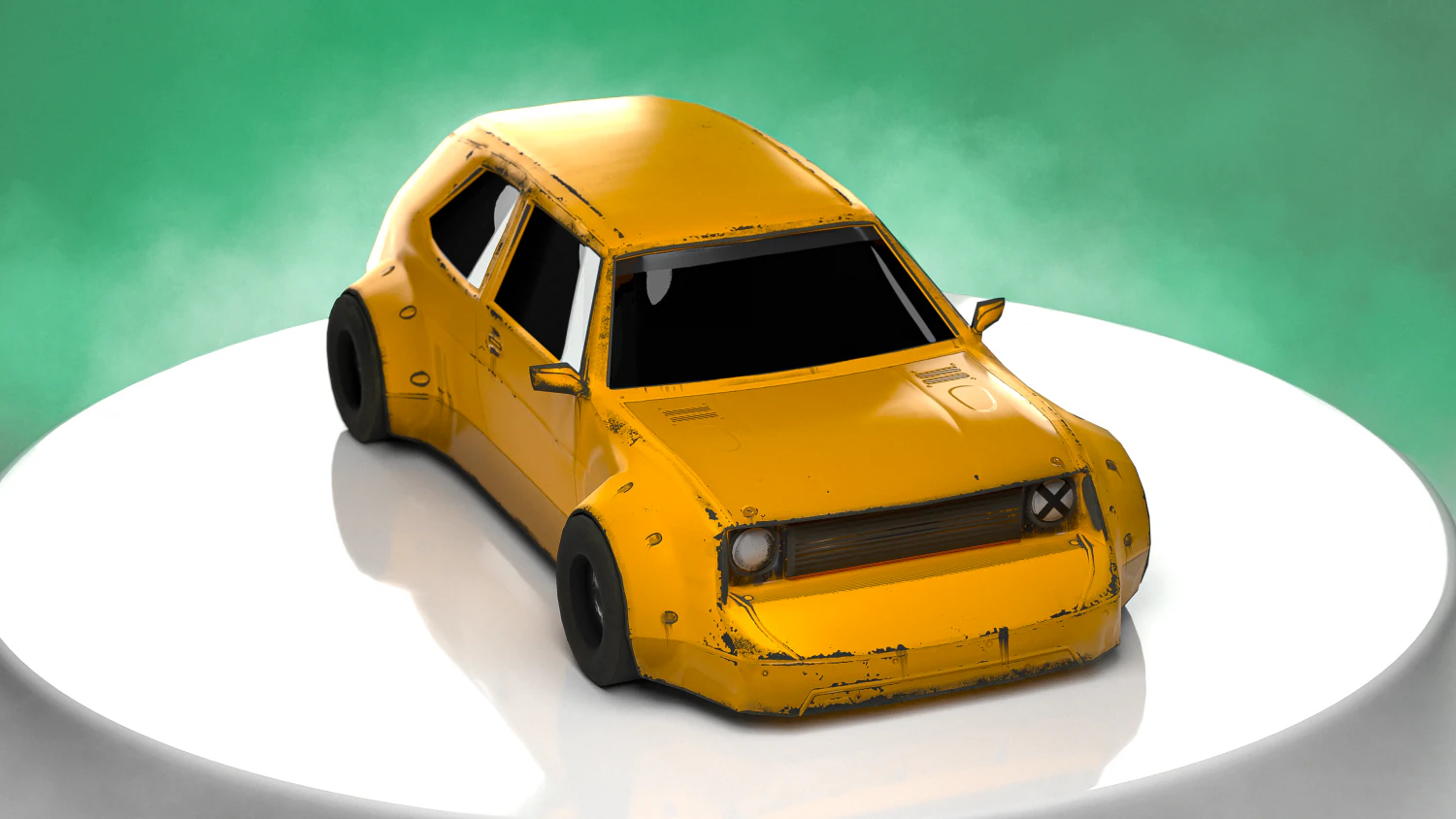 Lowpoly drift car 3D Model .c4d .max .obj .3ds .fbx .stl .blend 