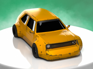Lowpoly drift car Modelo 3D