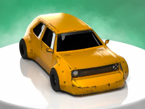 Lowpoly drift car 3D Model