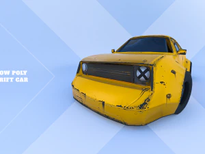 Lowpoly drift car 3D Model