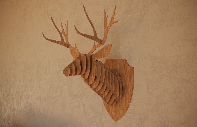 Deer head 3Dモデル .c4d .max .obj .3ds .fbx .stl .blend 