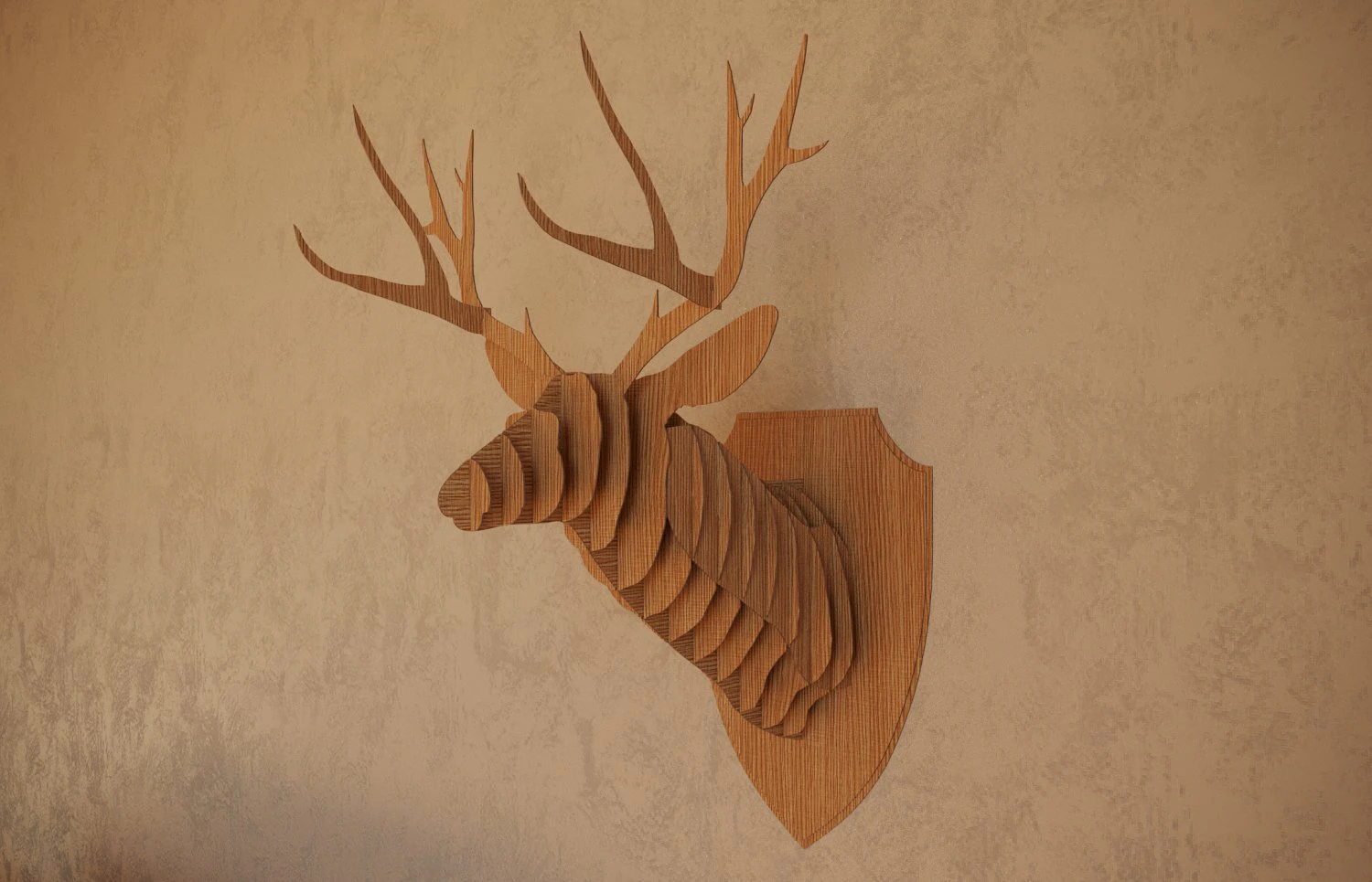 Deer head 3D Model .c4d .max .obj .3ds .fbx .stl .blend 