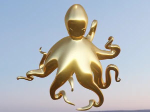 gurita emas Model 3D