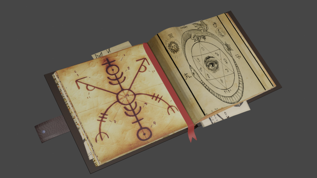 the magic book for games or your illustrations Modèle 3D .c4d .max .obj .3ds .fbx .stl .blend