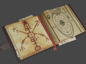 the magic book for games or your illustrations 3D 模型