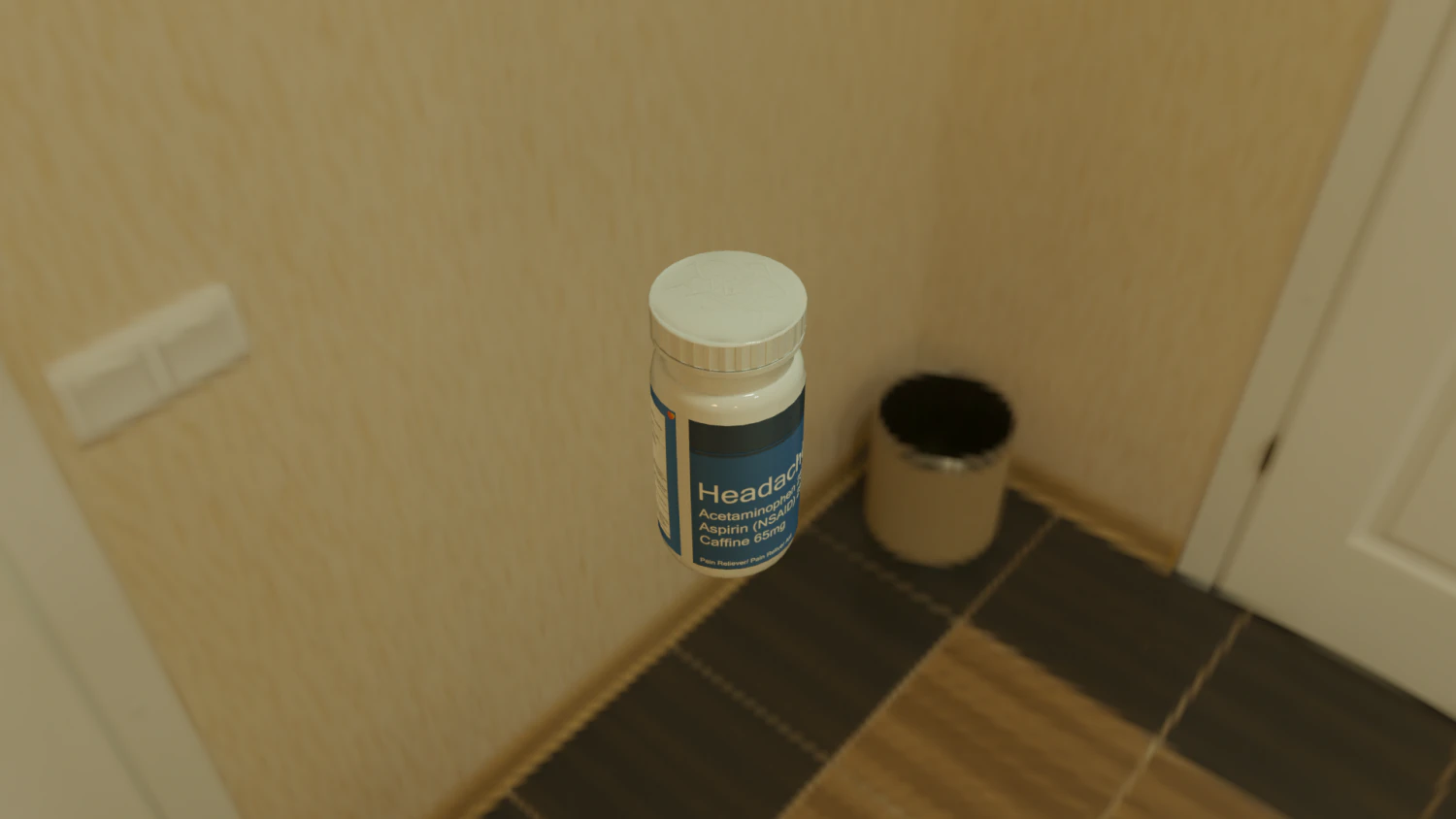 headache pill bottle 3D Model .c4d .max .obj .3ds .fbx .stl .blend 