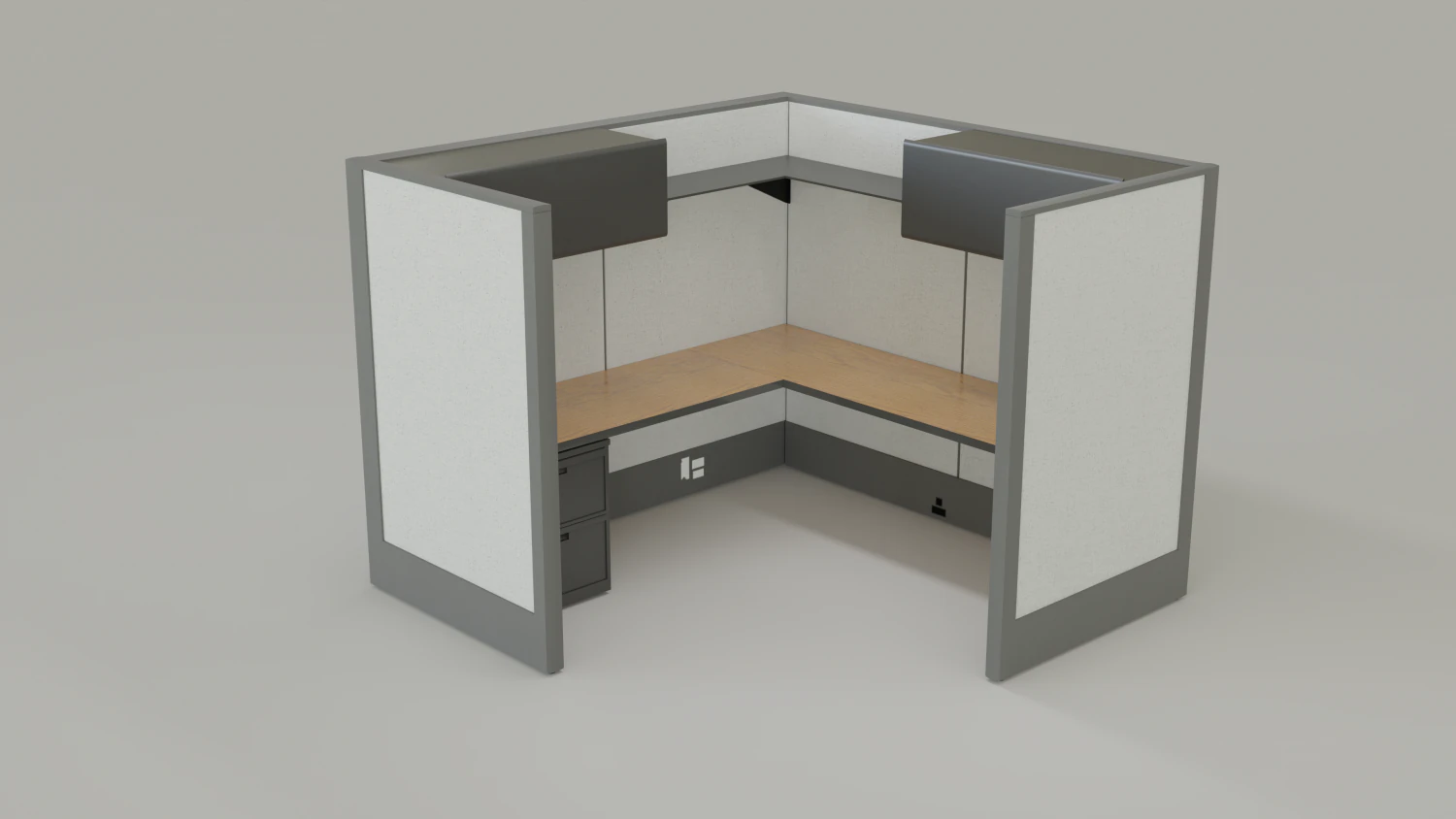 office cubicle empty 3D Model .c4d .max .obj .3ds .fbx .stl .blend 