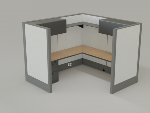 office cubicle empty 3D 模型