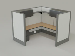 офисный кабинет пустой 3D Модель