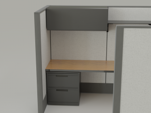 office cubicle empty Modello 3D