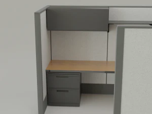 office cubicle empty 3D Model