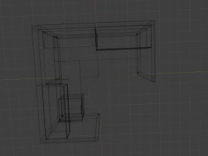office cubicle empty 3D Model