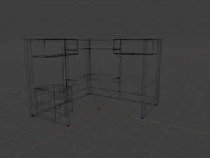 office cubicle empty Modello 3D