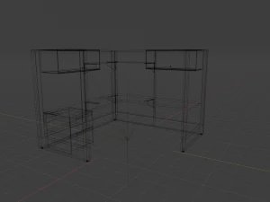 office cubicle empty 3D Model