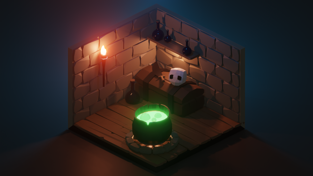 Lair of the witch 3D 模型 .c4d .max .obj .3ds .fbx .stl .blend 