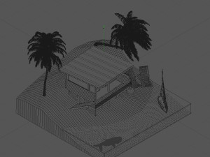 beach landscape isometric Modelo 3D