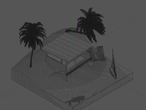 beach landscape isometric 3D Model