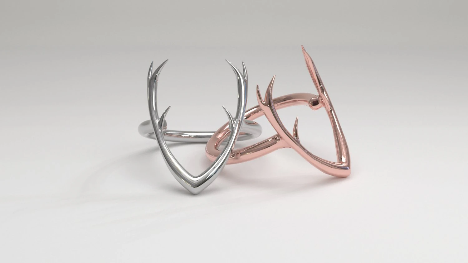 deer ring antler v form 3D Print Model .c4d .max .obj .3ds .fbx .stl .blend 