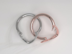 deer ring antler v form Modello di stampa 3D