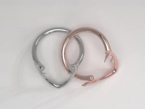 deer ring antler v form 3D Print Model
