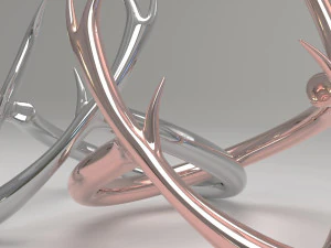 deer ring antler v form 3D Print Model