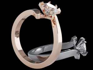 ダイヤモンドリング 3Dプリントモデル
