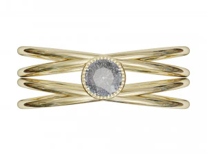 4 线钻石戒指尺寸 9 3D 打印模型