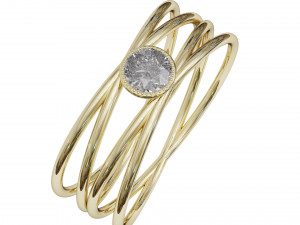 4 wire diamond ring size 9 3D Print Model