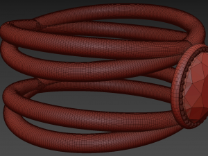 4 wire diamond ring size 9 3D Print Model