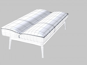 corduroy pulley sofa bed Model 3D